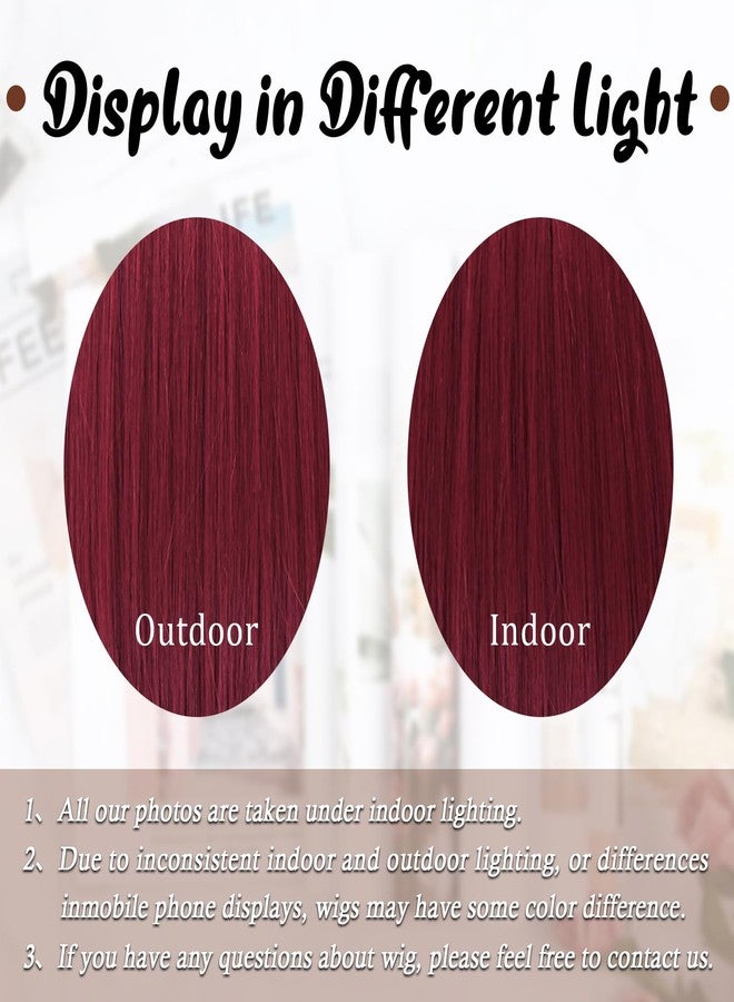 كولورفول كوين شعر مستعار بوب قصير ملون بلون خمري للنساء، مع غرة، شعر مستعار ياكي مستقيم بلون أحمر خمري، شعر مستعار صناعي ناعم، مناسب لأعياد الميلاد والهالوين، مظهر طبيعي للاستخدام اليومي والحفلات والتنكر. - Image 5